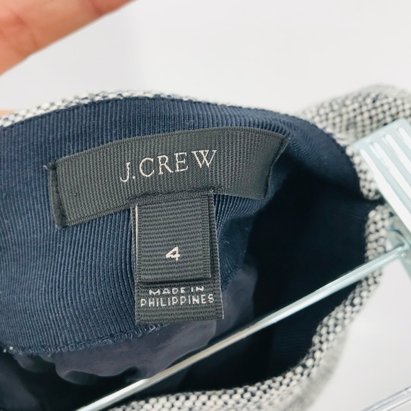 J Crew Size 4 Pencil Skirt Navy Gray - Picture 3 of 5